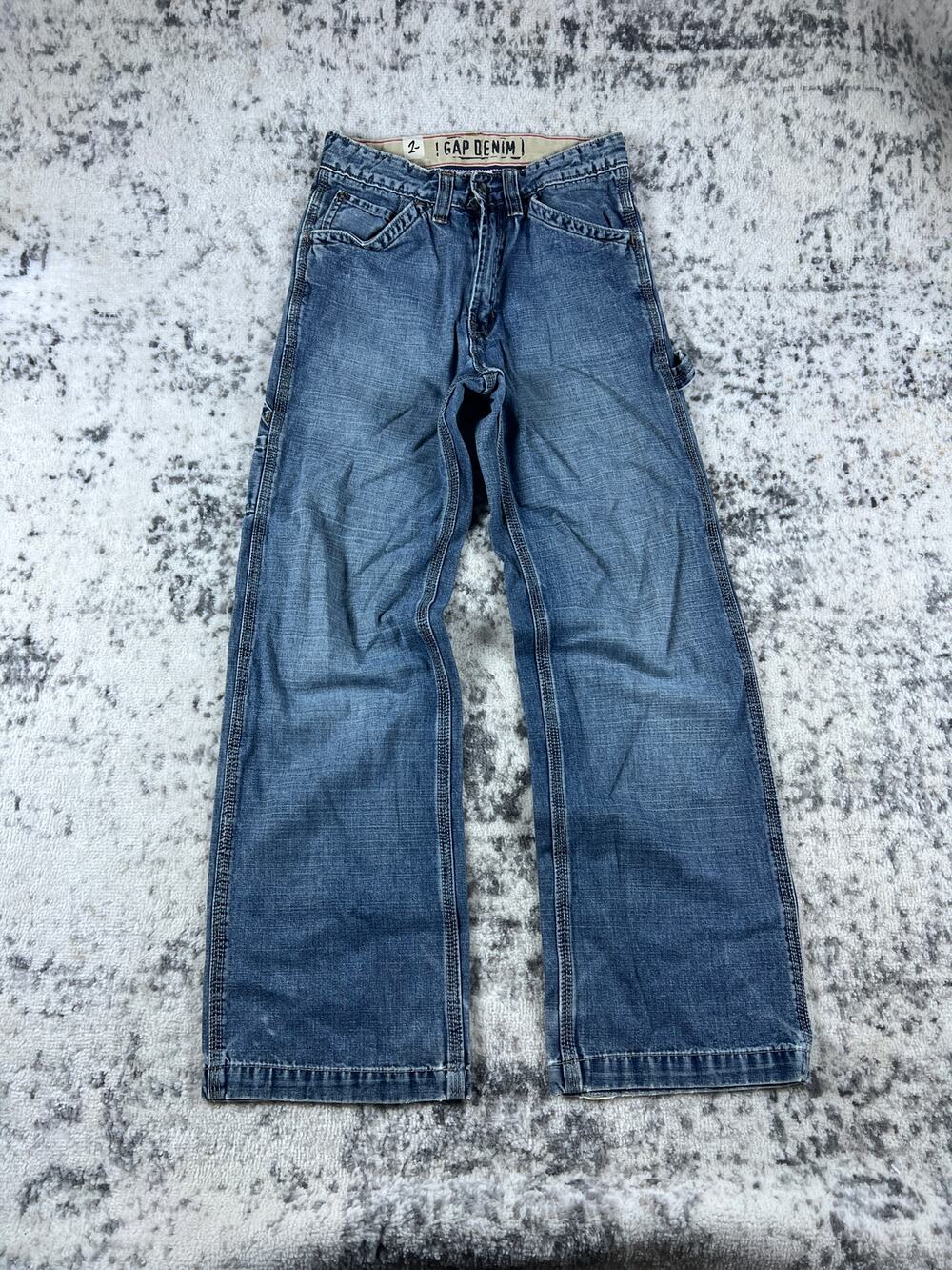 Vintage Gap Denim Jeans Boys 26x28 Blue Loose Fit Utility Medium Wash Classic
